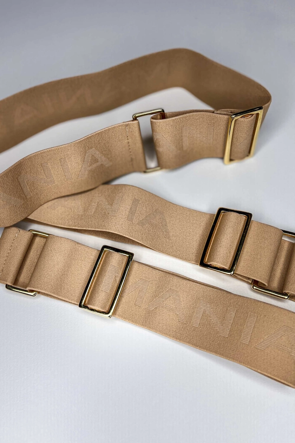 CLASSY GARTERS SET - CAMEL/GOLD