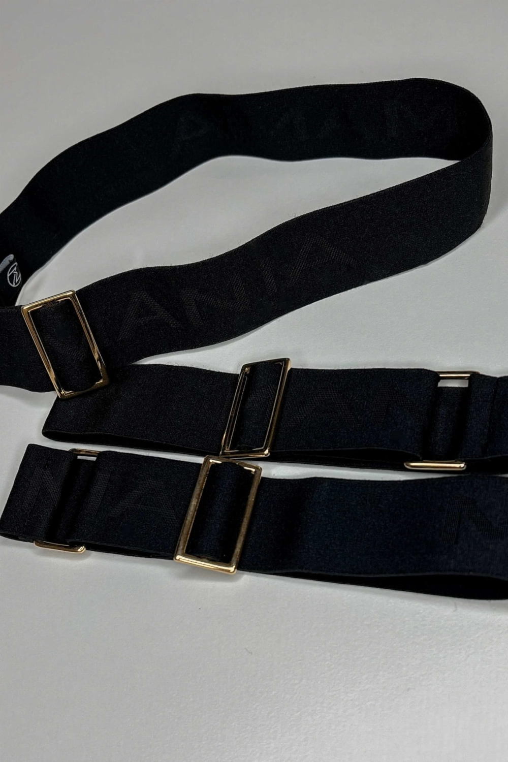 CLASSY GARTERS SET - BLACK/GOLD 